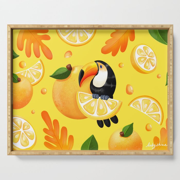 Tropical Toucan Serving Tray