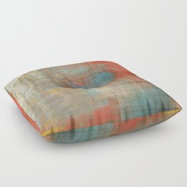 Colorful Abstract Painting Floor Pillow
