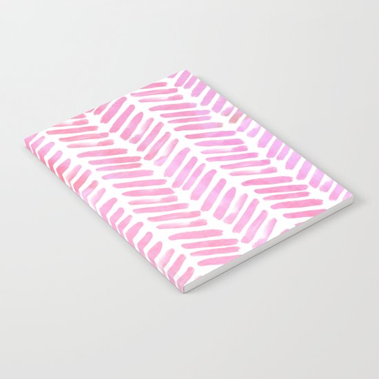 Handpainted Chevron pattern - pink and pink ;) Notebook