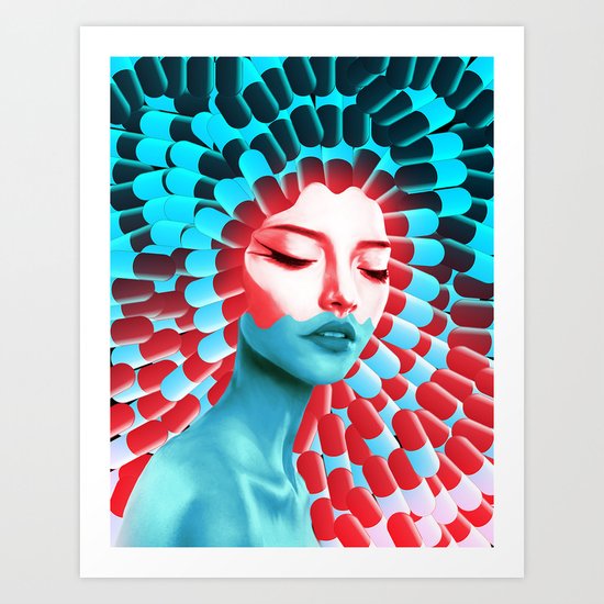 Blue pill, red pill? Art Print