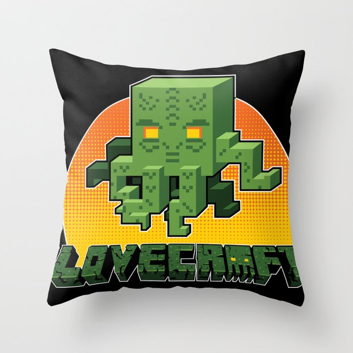 Minecraftian Throw Pillow