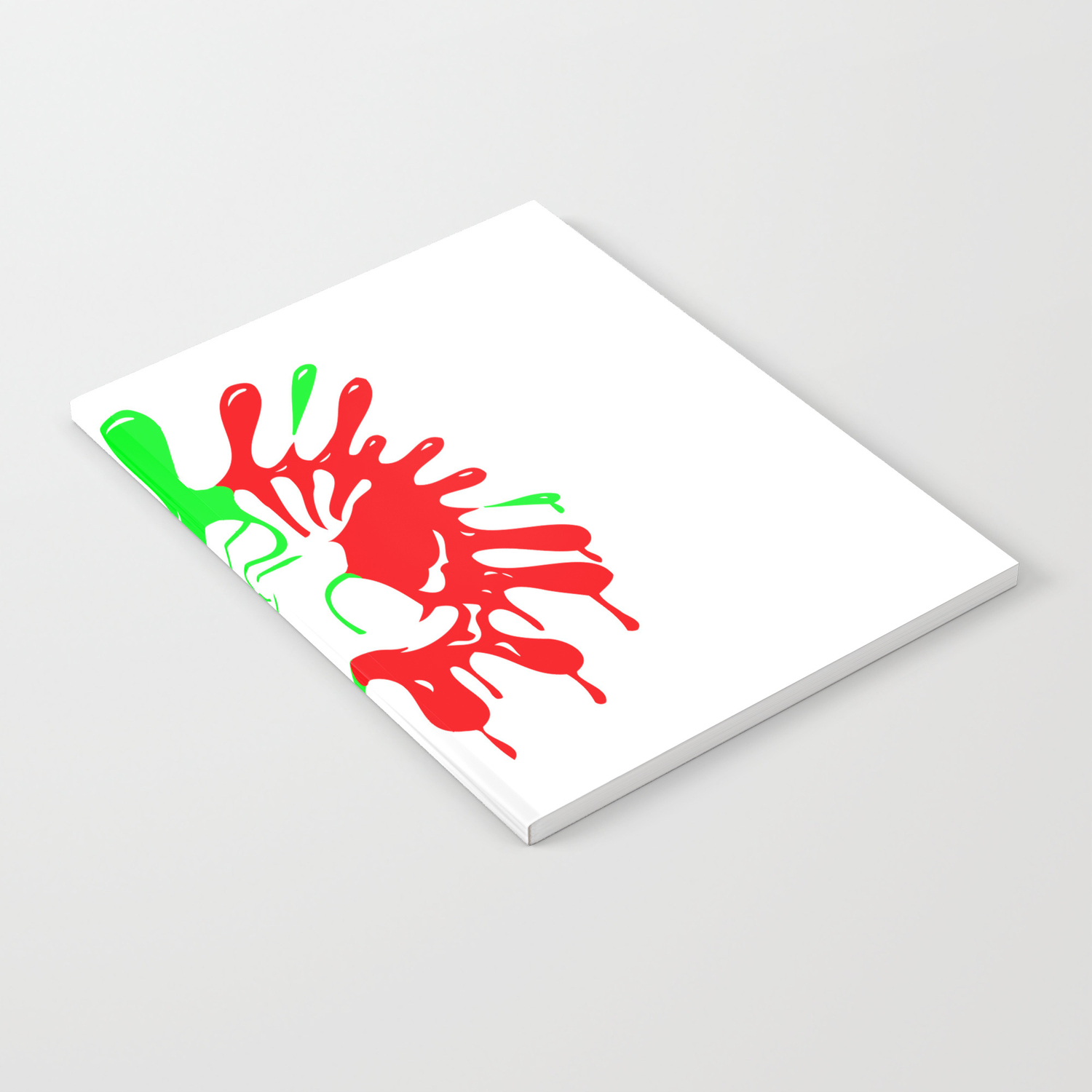 Green And Red Paintball Splatter And Mascot Notebook By Msqrd2 Society6
