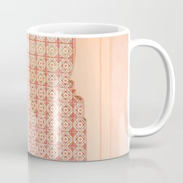 Pastel Pink Moroccan Architecture. Mosaic Marrakesh Ornamental Arabic Details of An Archway - Millenial Pink Blush Coral Rose Sandy Salmon Peach Boho Eclectic Coffee Mug