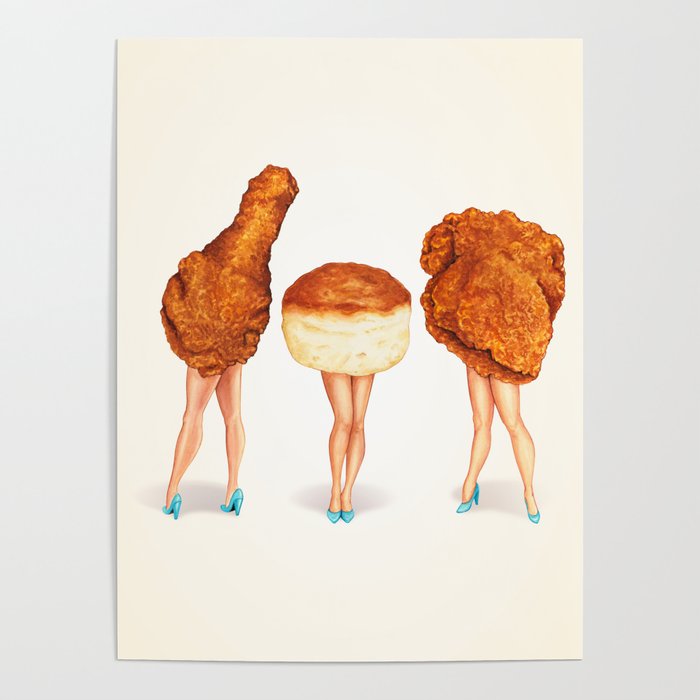 Two Piece & a Biscuit Pin-Ups Poster