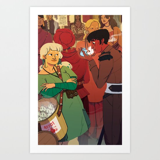 The Dumpling Princess - THE MEETING Art Print