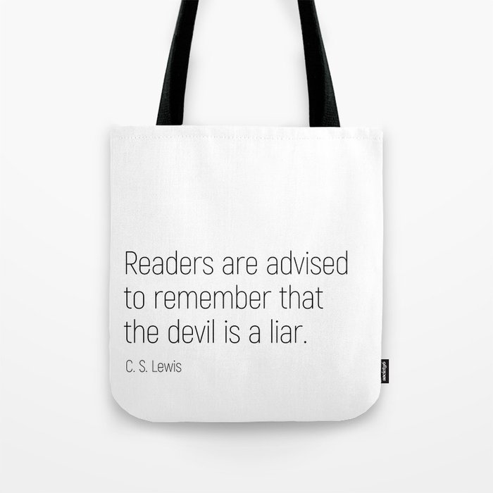 The Devil Is A Liar Minimalism Quotes Tote Bag By Andrea Anderegg Photography Society6