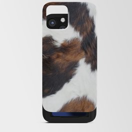 Kisses From The West - Faux Cowhide Modern Southwestern Print iPhone Card Case