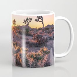 Joshua Tree Cholla Cactus Sunset Coffee Mug