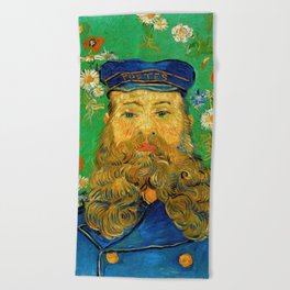 Vincent Van Gogh - Portrait of the Postman Joseph Roulin Beach Towel