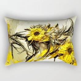 Sunflower Force - Beauty in the Detail (Abstract Art Take Three) Rectangular Pillow