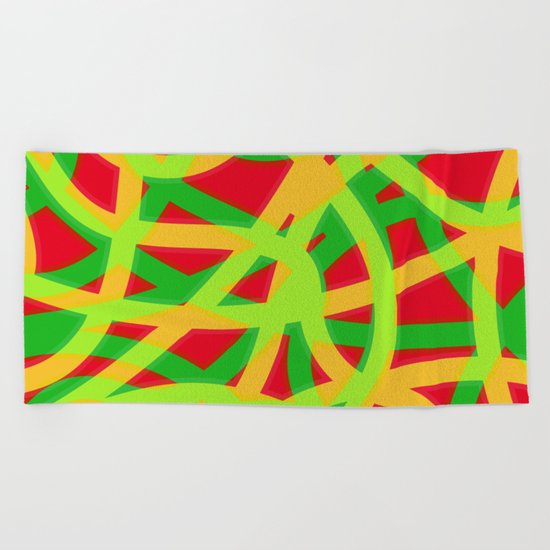 lively lines Beach Towel