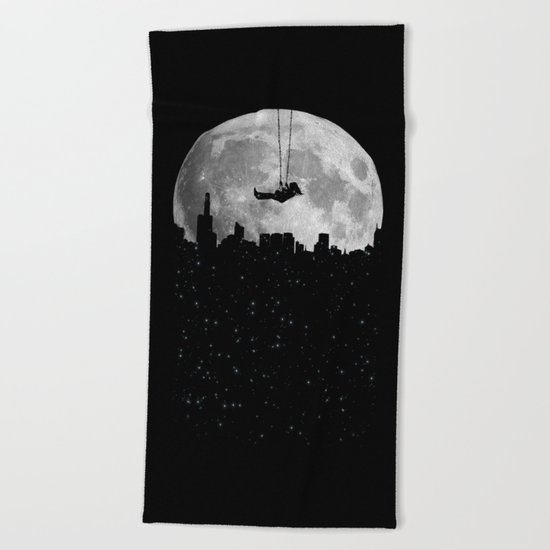 The Moon Swing Beach Towel