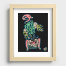 she left a bloody tampon in the cash register Recessed Framed Print