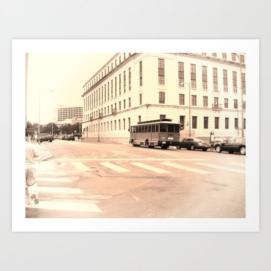 San Antonio Trolley Art Print