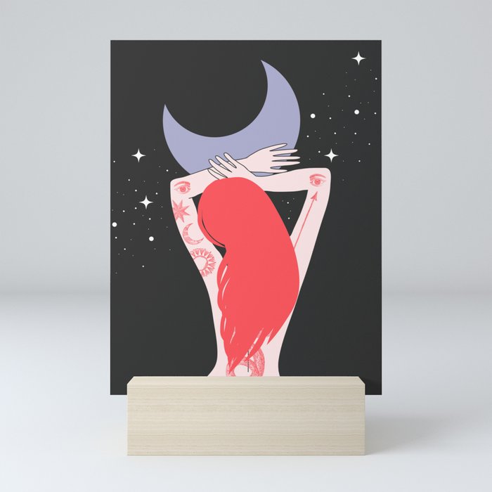 Lilith and the Moon Mini Art Print