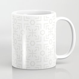 Off White and White Minimal Art Deco Abstract Pattern Pairs Dulux 2022 Popular Colour Cloudy Dreams Mug
