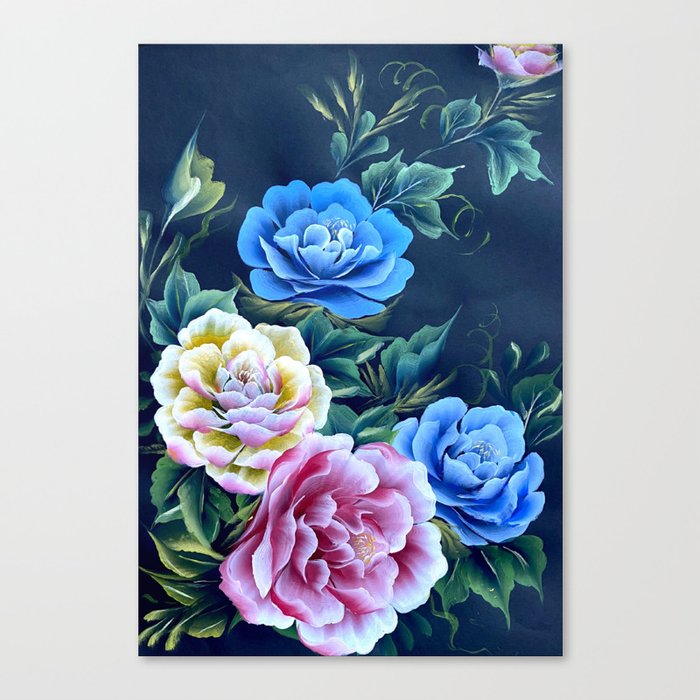 Flowers Paintings Canvas Print