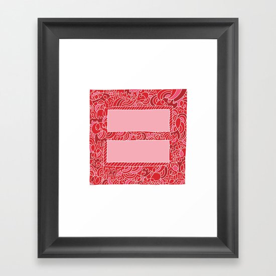 Support Marriage Equality. Framed Art Print