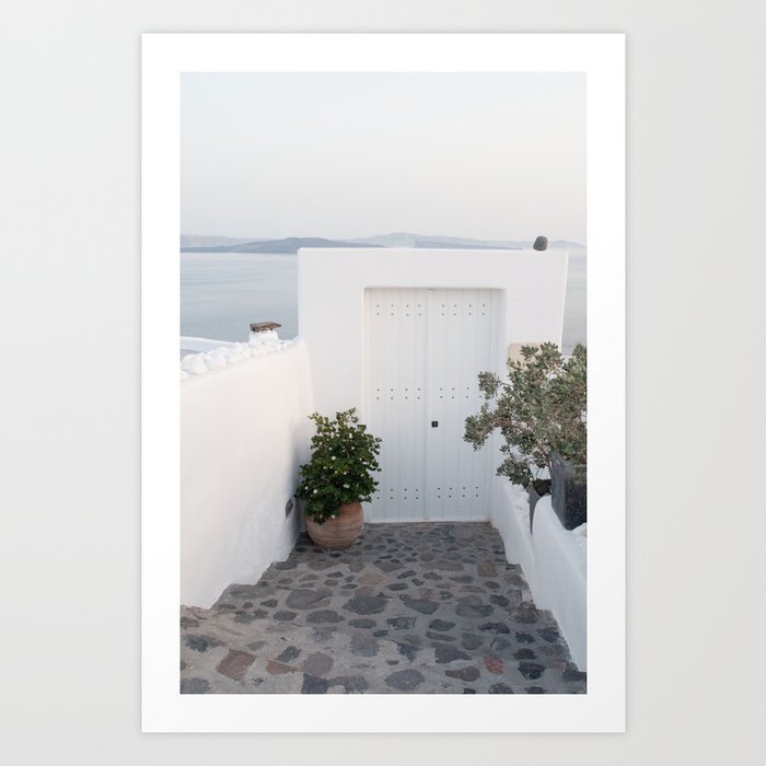 Santorini Oia Bliss #5 #wall #decor #art #society6 Art Print