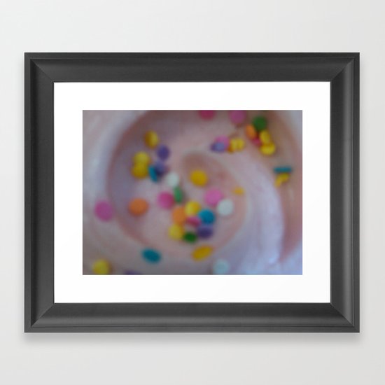 Pink Cupcake Framed Art Print