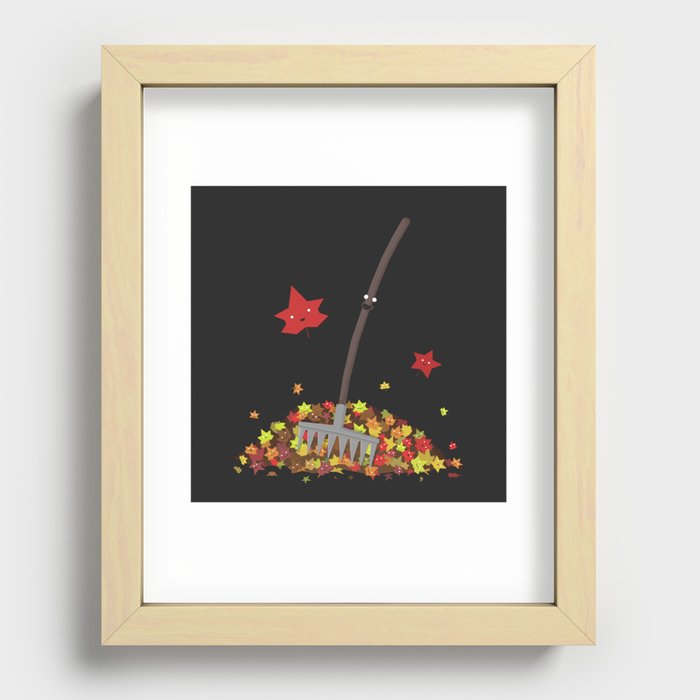 Best Friends: Rake and his Leafy Pals Recessed Framed Print