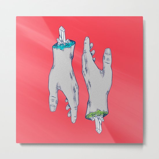 Haaaands Metal Print