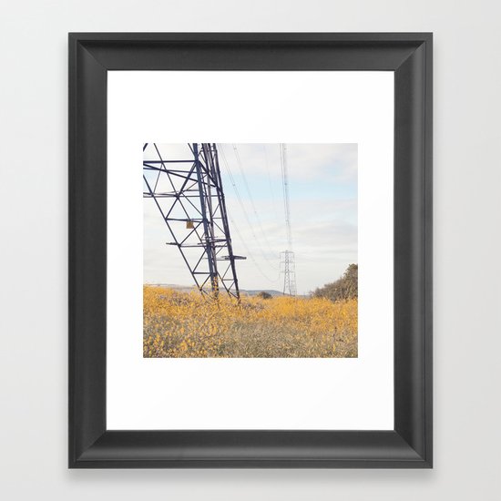 yellow lines... Framed Art Print