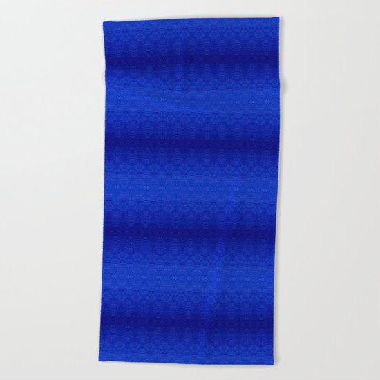 Blue Tiki Pattern Beach Towel