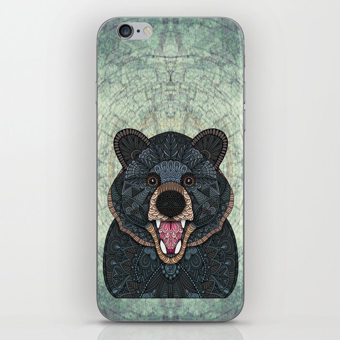 Ornate Black Bear iPhone Skin