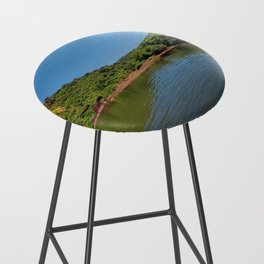 Blue Lake View With Mountains Bar Stool