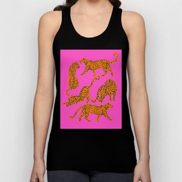 Abstract leopard with red lips illustration in fuchsia background  Tank Top | Cheetah, Pattern, Tropical, Tiger, Painting, Panthers, Safari, Jungle, Abstract, Cats 