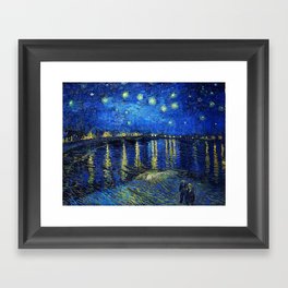 Starry Night Over the Rhone by Vincent van Gogh Framed Art Print