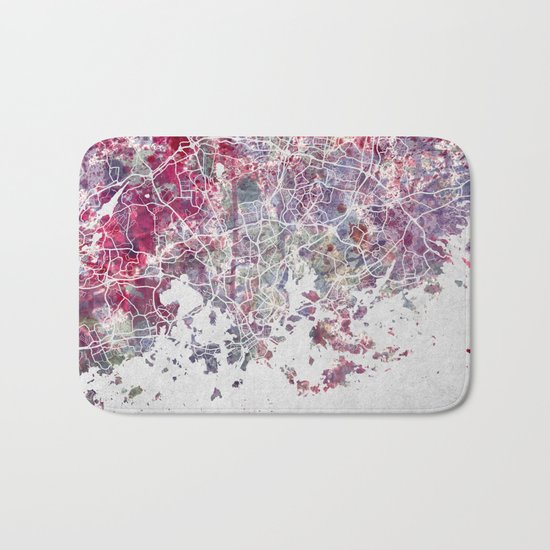 Helsinki Map Bath Mat