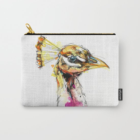 Sunset Peacock Carry-All Pouch