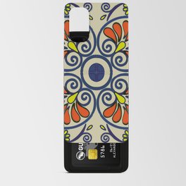 Art nouveau flowers bud elegant talavera classic mosaic Android Card Case