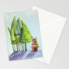 gingerbread forest Stationery Cards