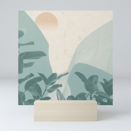 Cool Breeze Leaves Mini Art Print