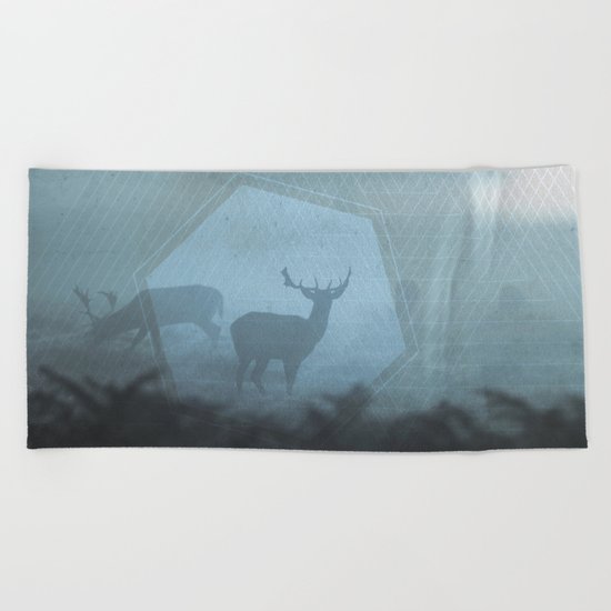 Mystic Deer Beach Towel