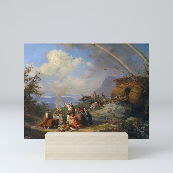 Noah gives Thanks for Deliverance by Domenico Morelli (1901) Mini Art Print