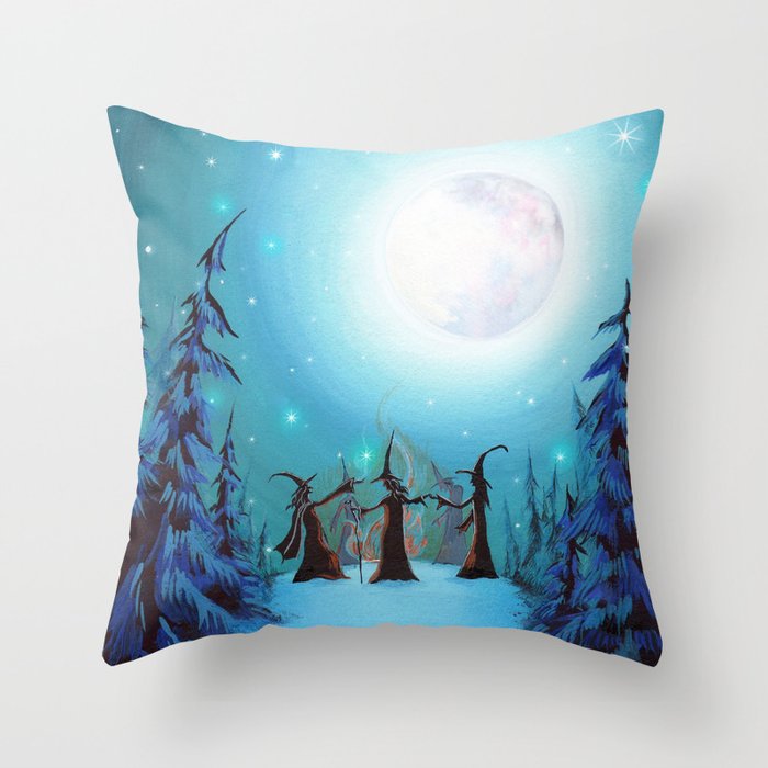 Witch Coven Throw Pillow