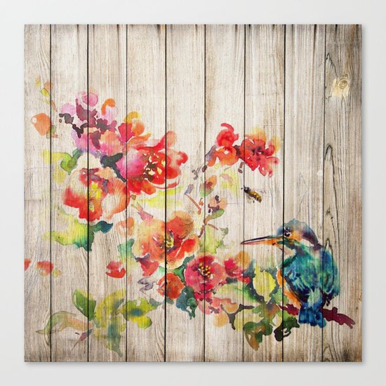 Spring on Wood 04 Canvas Print