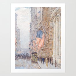 Childe Hassam Flags on the Waldorf Painting Art Print Art Print