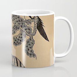 Vintage Korean Minhwa Tiger Scroll Coffee Mug | Tiger, Korean, Vintage, Corrupt, Scroll, Minhwa, Foolish, Painting, Culture, Folklore 