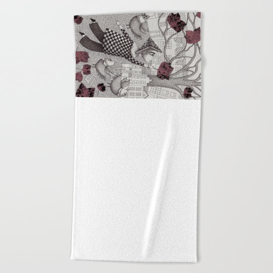 Autumn Flight Beach Towel
