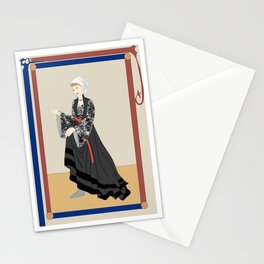 'Audrey' Medieval Fashion Plate Stationery Cards