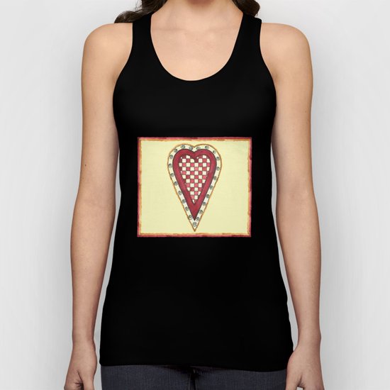 My Checkered Heart Unisex Tank Top