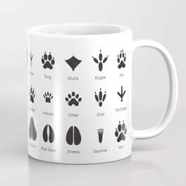 Animal Tracks Identification Chart or Guide Mug