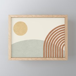 Sunny Hill - landscape Framed Mini Art Print