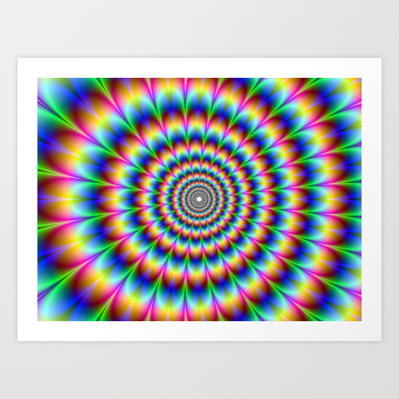 Trippy Stoner Art Print By Closeddoor Society6