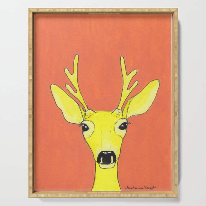 Yellow Deer Serving Tray